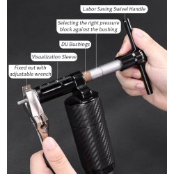 Tool for installing and removing bushings or press-in bearings made by Lebycle in aluminum and metal KROXNE - 3  