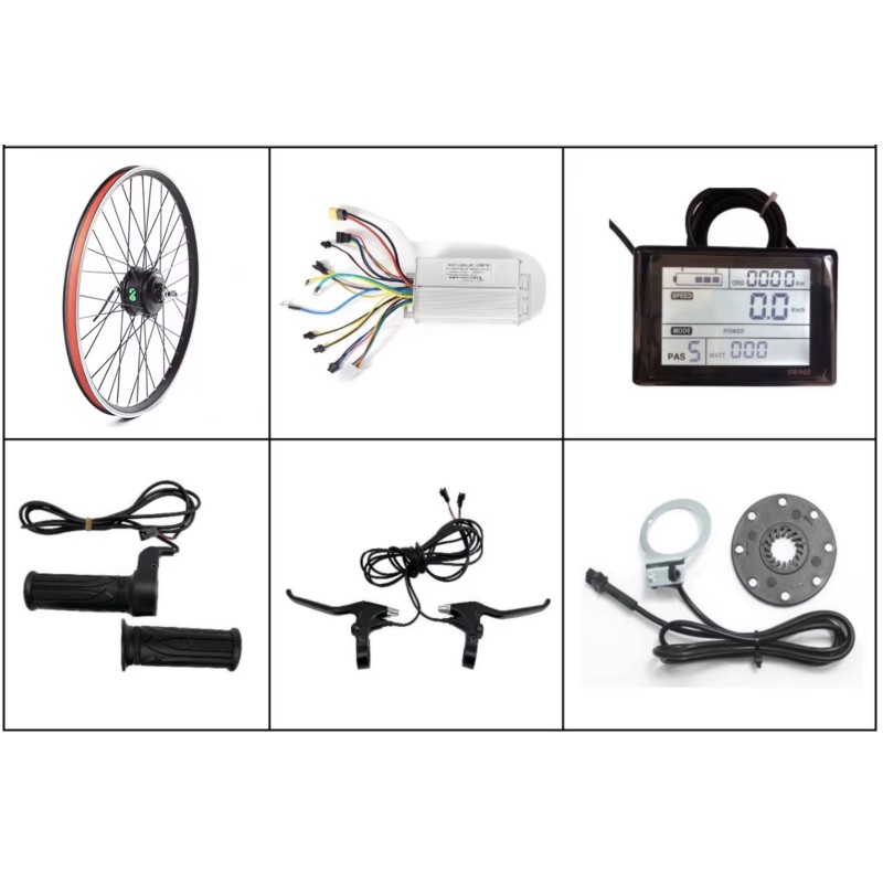 Electric bike conversion kit with 36v 500w rear motor for 20, 26, 27.5, 28, 29", 700cc KROXNE - 4  