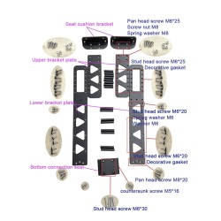 Sėdynė Dualtron Thunder, Ultra, Victor DT2 DT3 Achilleus Compact paspirtukui Minimotors - 6  