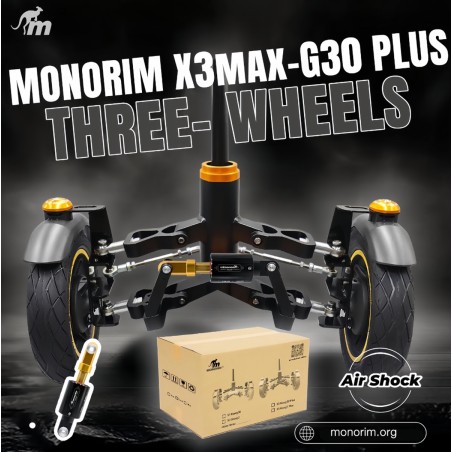 Monorim X3 Max Air dual front wheel suspension for Ninebot Max G30 & similar scooters – Replacement & shock absorber Monorim - 7