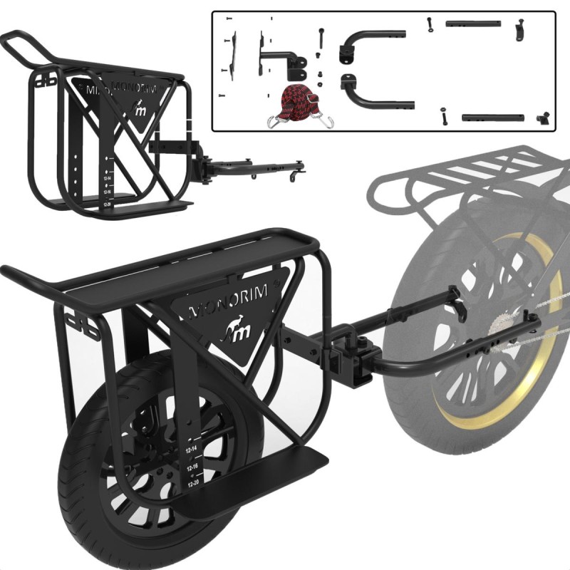 Monorim GL8 - rimorchio per portapacchi, cestino per biciclette o biciclette elettriche. Monorim - 14 Monorim GL8 - rimorchio pe