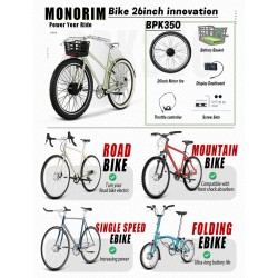 Monorim BPK350 konverzní sada motor 380w - baterie v ceně  - 20 Monorim BPK350 power kit pro elektrický bicykl, 380W – Přeměňte 
