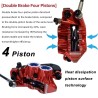 Kompletní 4pístková hydraulická brzdová sada Monorim EB01 - páky, třmeny, lanko a brzdový kotouč Monorim - 4 Kompletní 4pístková