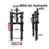 Suspensão dianteira Monorim MD0 Air Hydraulic 490mm x 165mm  - 2 
Compatibilidade: para montagens compativeis com a forquilha Mo