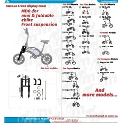 Monorim MD0-DYUD Front Suspension for DYU eBike - Hydraulic and Air Adjustable  - 1 
Compatibility: Monorim MD0-DYUD front suspe