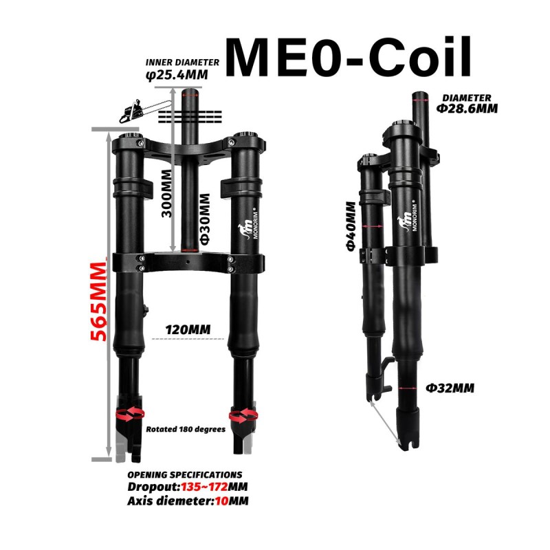 Prednji ovjes Monorim ME0 Coil spring version 565mm x 165mm  - 12 
Kompatibilnost: ME0 Coil Spring 565mm x 165mm za kompatibilna