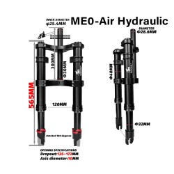 Monorim ME0 Air Front Suspension - Hidraulic version 565mm x 165mm  - 11 
Compatibility: Monorim ME0 Air front suspension Hidrau