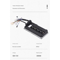 Sinusbølge kontroller for elektrisk kjoretoy 60V-72V 3000W 80A Monorim MC80A  - 7 Sinusbølge-kontroller for elektriske kjøretøy 