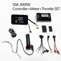 Kit controlador motor sin escobillas onda sinusoidal 48V 84V 50A 3000W con acelerador y pantalla  - 1 Lista de productos

Contro