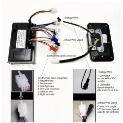Sinusni brushless krmilnik motorja komplet 48V 84V 50A 3000W s plinom in zaslonom  - 12 Seznam izdelkov

50A krmilnik + 1 ročica