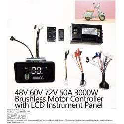 Brushless sine wave motor controller kit 48V 84V 50A 3000W with throttle and display  - 13 Product list

50A controller + 1 thro