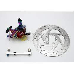 Пълен комплект спирачки с хром xTech шублер за Xiaomi M365, 1S, Essential, Pro2 или M365 Pro ZOOM xTech - 2 Комплект за монтаж н