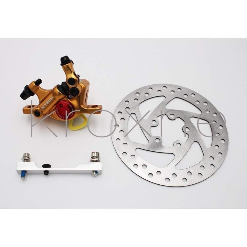 Kit freno completo Gold xTech per Xiaomi M365, 1S, Essential, Pro2 o M365 Pro. ZOOM xTech - 4 Kit freno completo Gold xTech per 