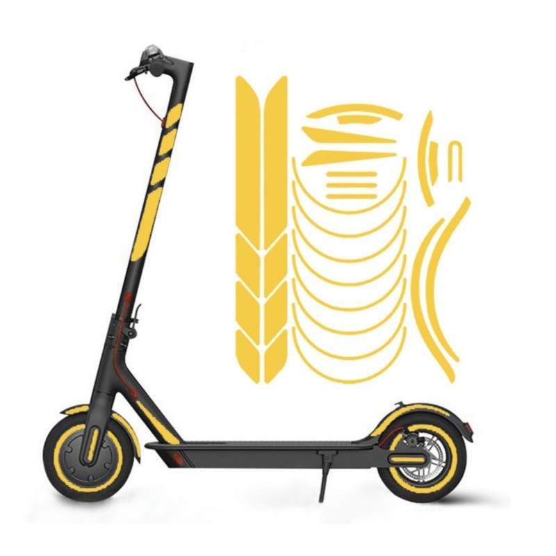 Reflekterende klistremerker for Xiaomi M365, 1S, Pro2, M365 Pro og Essential chassis Xiaomi - 20 Reflekterende klistremerker for