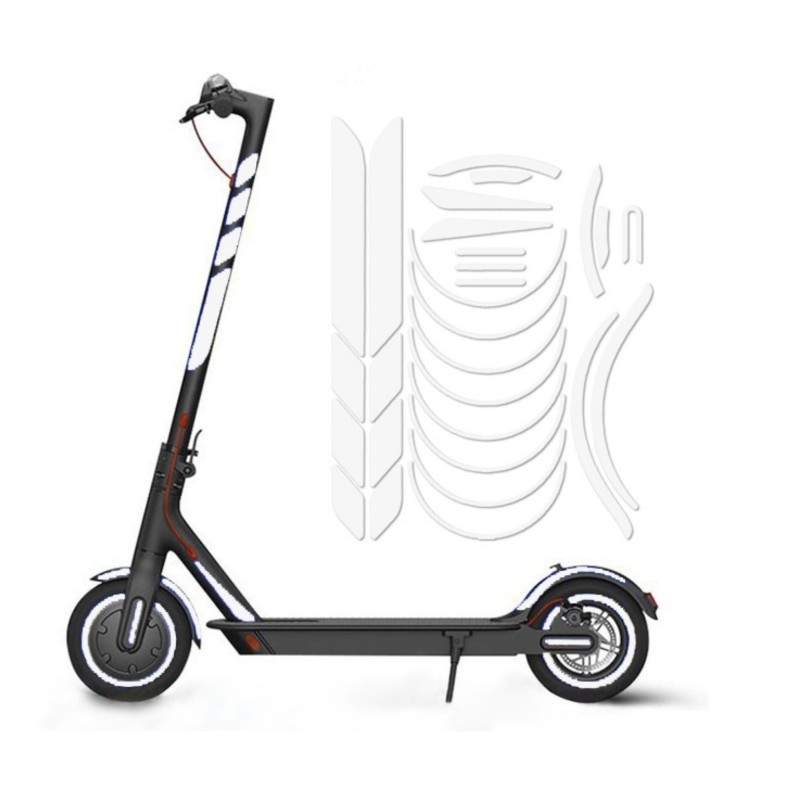 Fényvisszaverő matricák a Xiaomi M365, 1S, Pro2, M365 Pro és Essential alvázhoz Xiaomi - 23 Fényvisszaverő matricák a Xiaomi M36