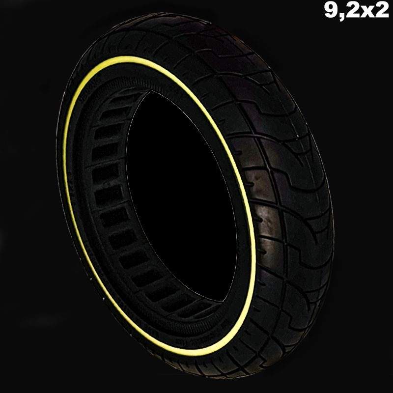Tömör abroncs 9,2 x 2 hüvelyk (nagyon könnyű tömör kerék)  - 4 
Szereljen fel 9 hüvelykes tömör gumiabroncsokat – nincs több lap