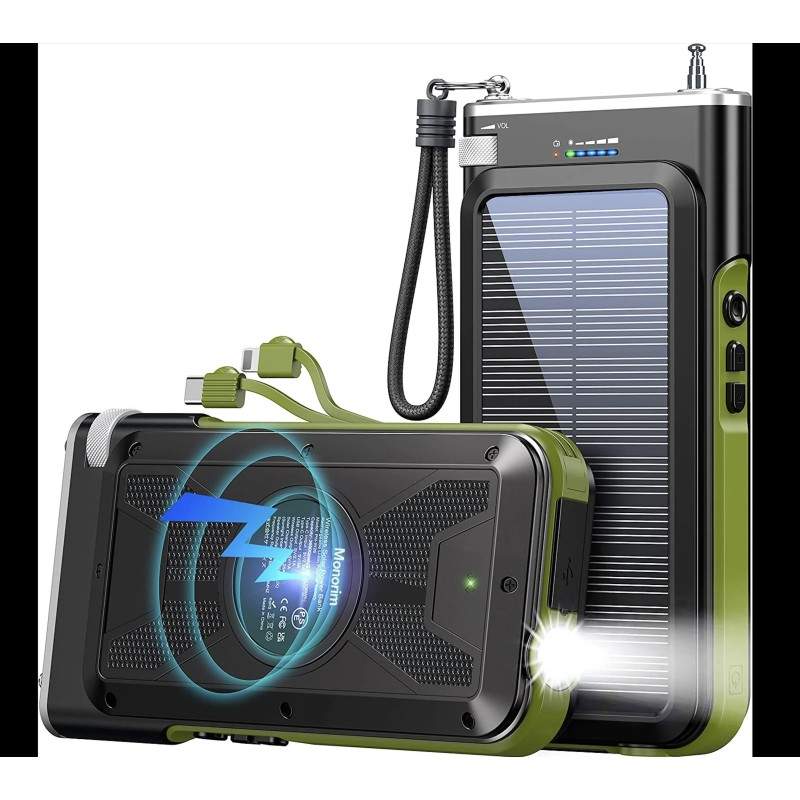 Uendelig batteri med trådløs oplader Monorim PN W26 RADIO FM Monorim - 2 
Få din 36800mah powerbank, der oplades med sollys nu.
