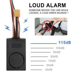 Univerzalni protivlomni alarm za Xiaomi, Ninebot, Segway, Dulatron, Kaabo, Vsett ali podobne električne skuterje  - 2 Univerzaln