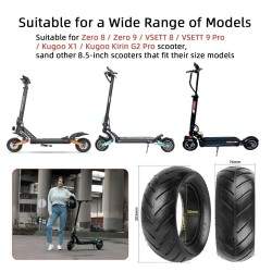Neumático sólido para patinete eléctrico Zero 8, Zero 9, Vsett 8, Vsett 9, Kugoo X1, Kirin G2 Pro 8,5x3 Kukirin - 2 Neumático só