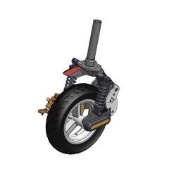Suspension avant Sharkset avec frein à disque pour Ninebot Max G30E ll / G30 LE / G30D / G30LP, Segway Max G2 / G65.  - 4 Suspen
