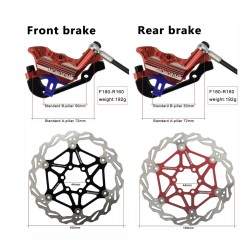 Komplett Monorim EB01 4-stempel hydraulisk bremsesett - spaker, kalipere, kabel og bremseskive Monorim - 4 Komplett Monorim EB01