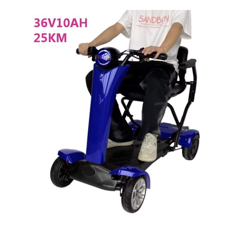 Firehjuls sammenleggbar elektrisk sparkesykkel med stol for eldre Segway - Ninebot - 4  