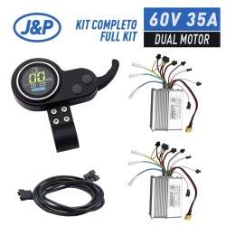 Kit de deux contrôleurs avec écran et déclencheur pour installation double moteur 60v 35A (JP) KROXNE - 1  