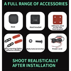 Sistema de detección de punto ciego (angulo de 130º) impermeable para patinete, bicicleta o motocicleta KROXNE - 7  