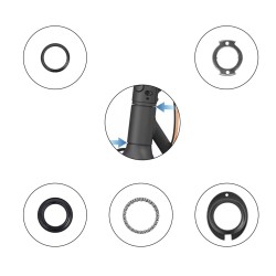 Kit de direcao e rolamentos para Segway Ninebot KickScooter F20 F25 F30 F40 D18 D28 D38 ou similar Segway - Ninebot - 2 Compatib
