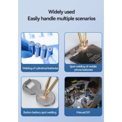 Cheirós Spot Welder H1 me 11 kai H2 me 90 rythmizómenes leitourgíes gia bataríes lithíou KROXNE - 5  