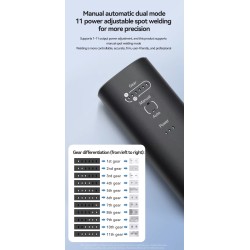 Saldatrice a punti portatile H1 con 11 e H2 con 90 modalità regolabili per batterie al litio KROXNE - 7  